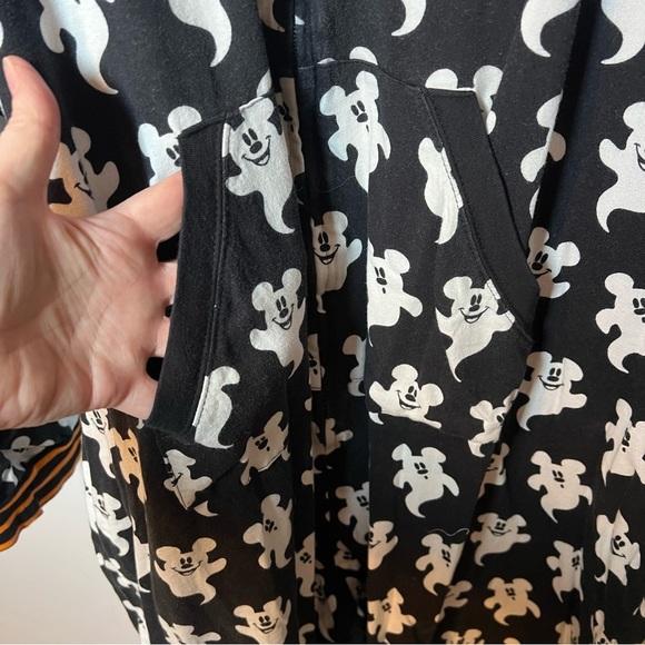Disney Mickey Mouse Ghost Halloween Bodysuit Pajama Adult Hoodie One Piece XL - Picture 5 of 8